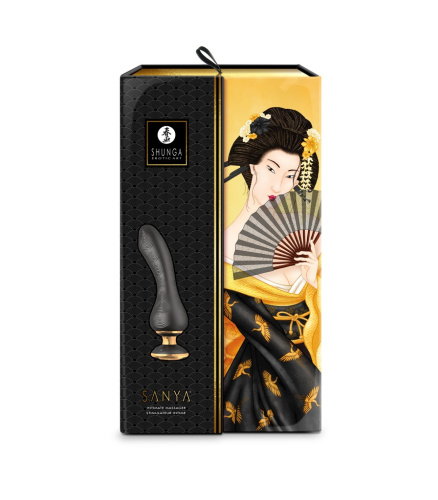 Shunga - Sanya Intimate Massager - Вібратор для точки G, 18.5х3.8 см (чорний) - купити в Києві, Україні